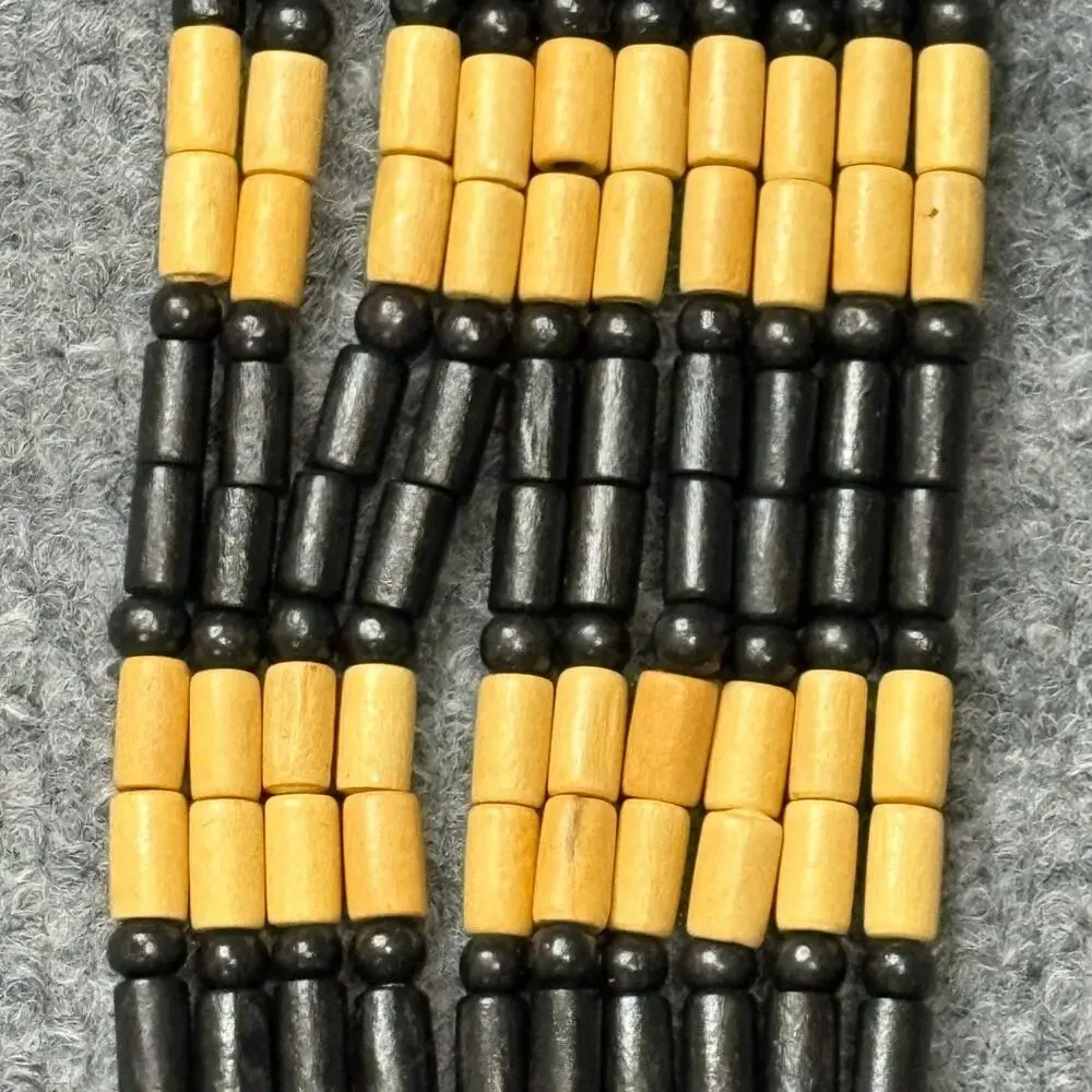 NWT Linea Pelle x Anthropologie Beaded Stretch Belt – Black & Gold, Brass Clasp